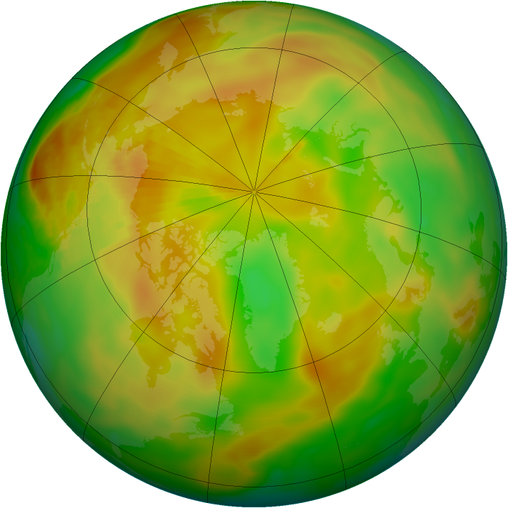 Arctic ozone map for 22 May 2003
